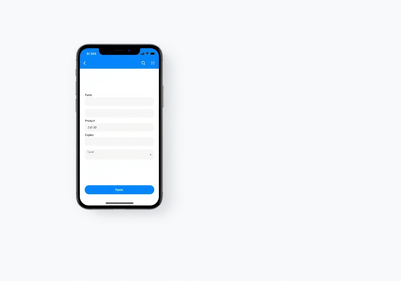 FormFlow interface displaying a responsive form preview on mobile device